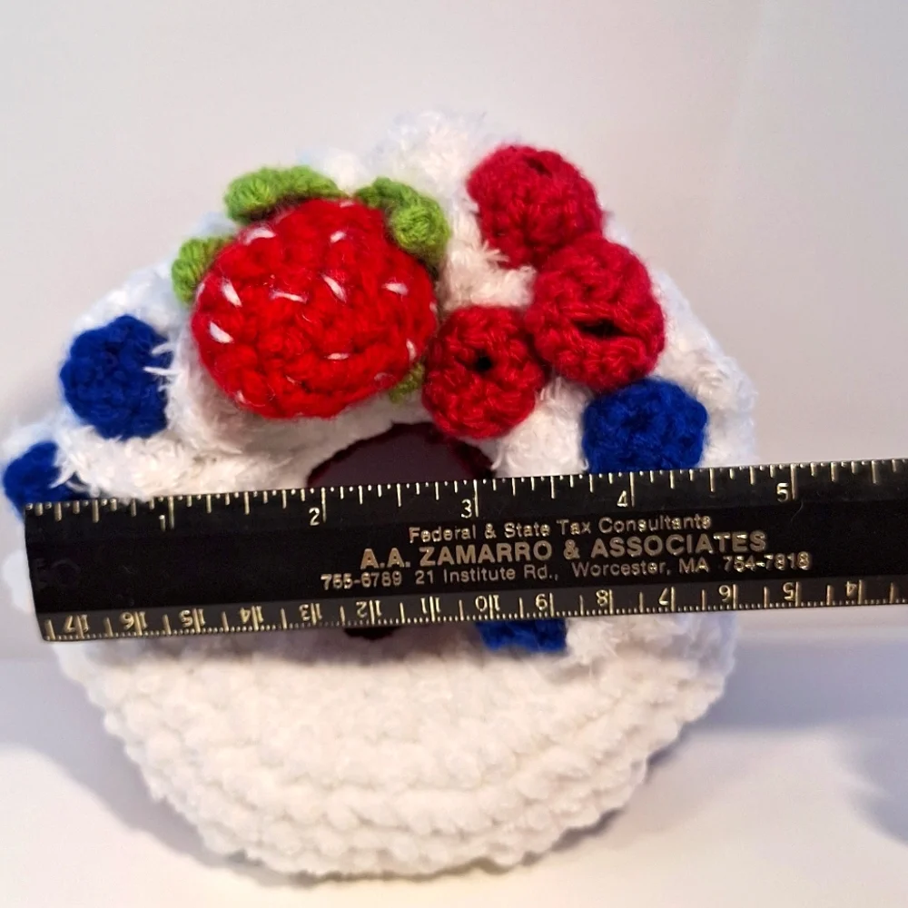 Handmade Amigurumi Decadent Red Velvet Donut